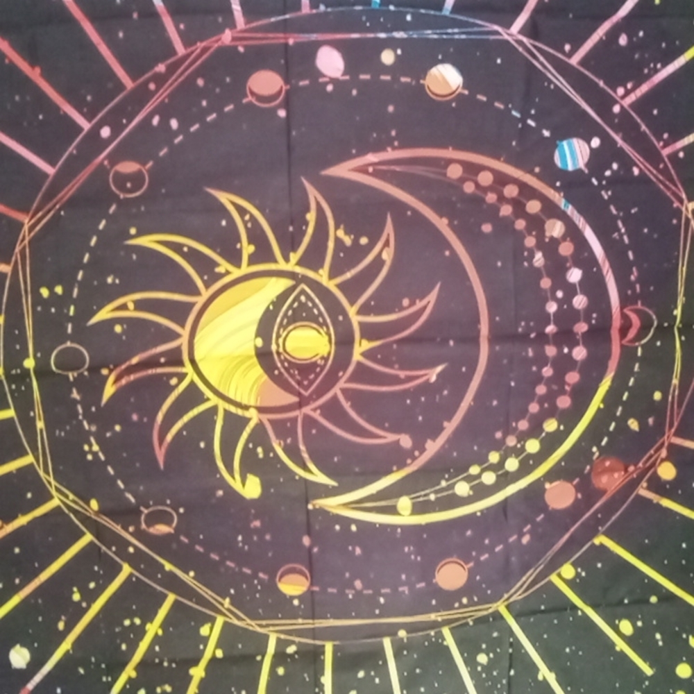 Moon and Sun in Orbit XL Wall Hanging New - Picture 3 of 4